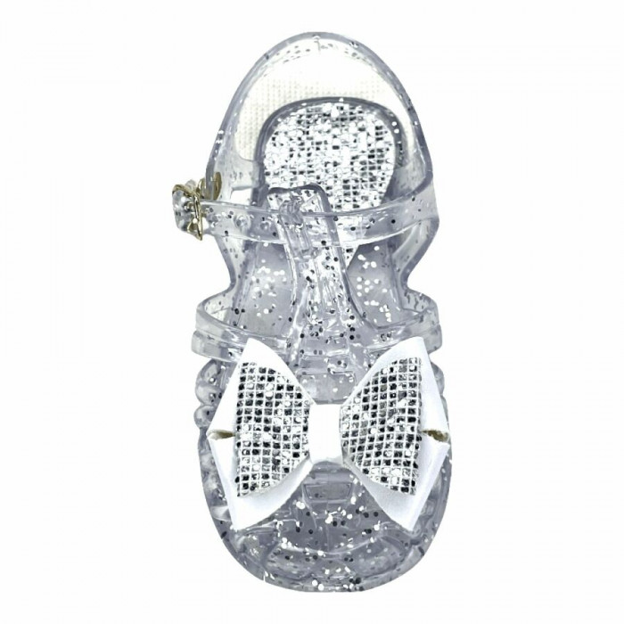 Sandalia Baby Aranha Cristal Prata