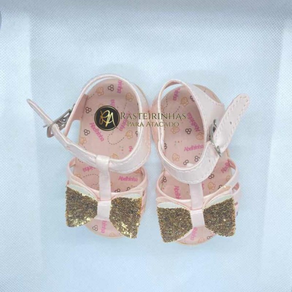 kit 12 pares Sandalia Para Bebe Laço