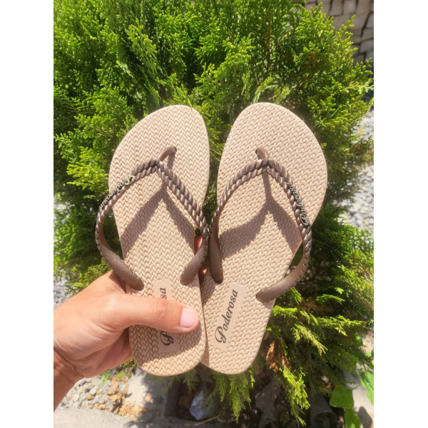 Chinelo De Dedo Feminino Poderosa Marrom