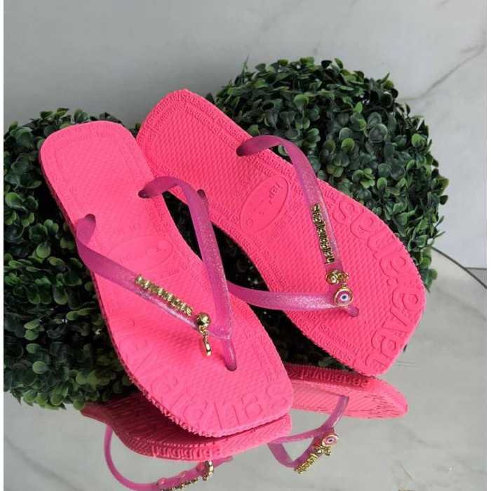 Chinelo Feminino Adulto Olho Grego Pink