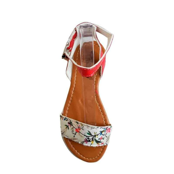 Rasteirinha Estampada Lisbella Vermelha