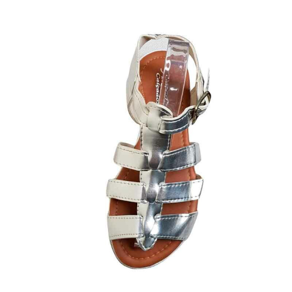 Rasteirinha Feminina Gladiador Prata