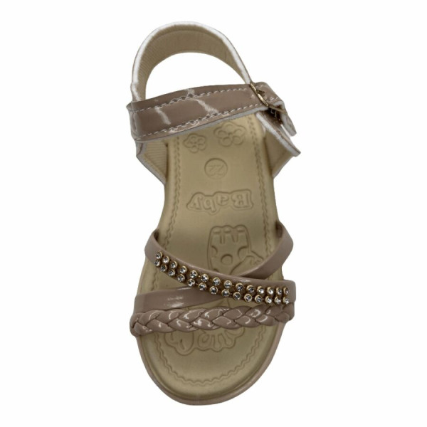Sandalia Bebe Feminina Tiras Com Pedraria