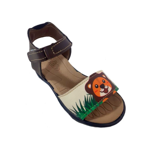 Sandália Masculina Bebe Leão Velcro
