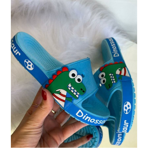 Chinelo Infantil Dino Azul