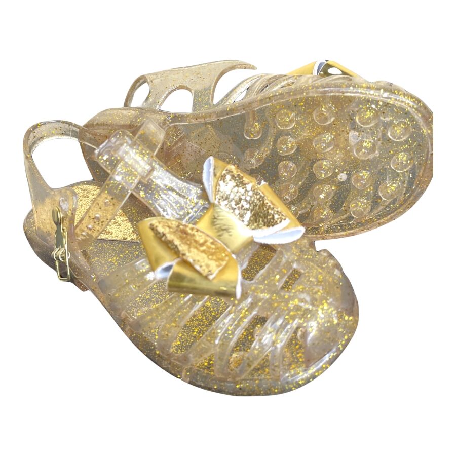 Sandalia Baby Aranha Cristal Ouro