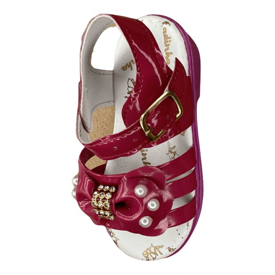 Sandalia Bebe Fadinha Perola Rosa