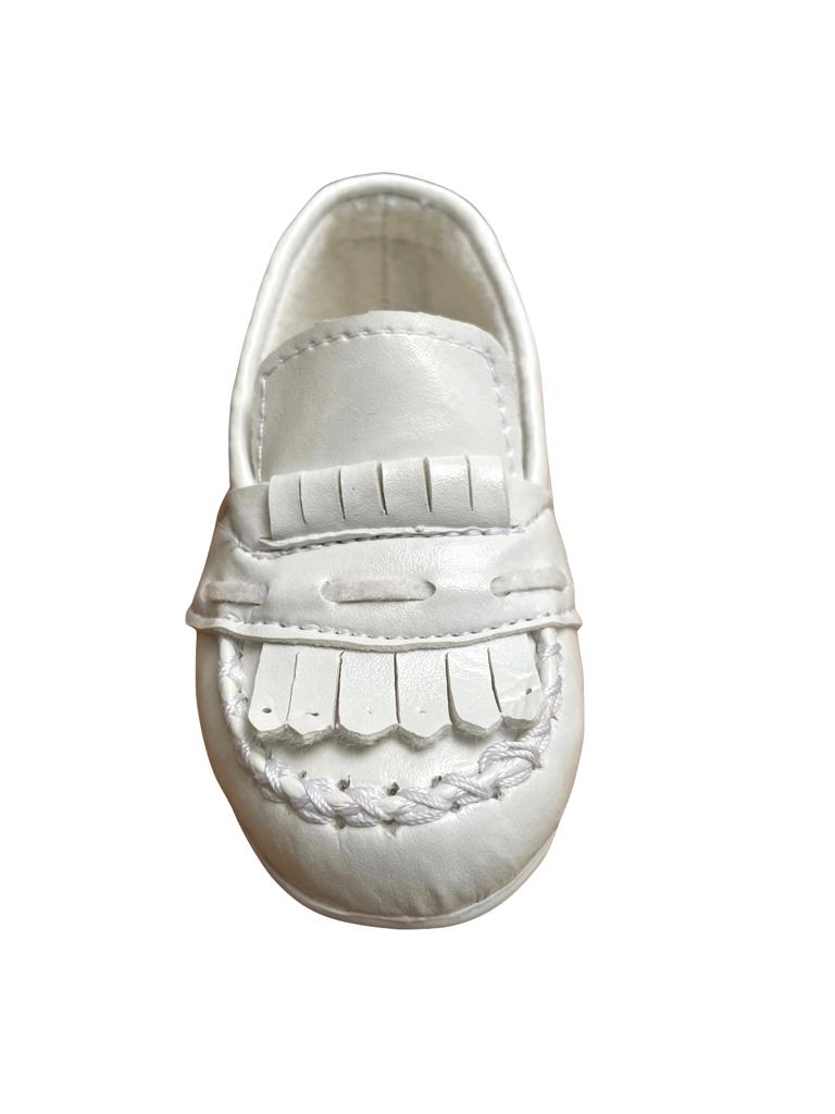 Sapatinho Social Bebe Menino Branco