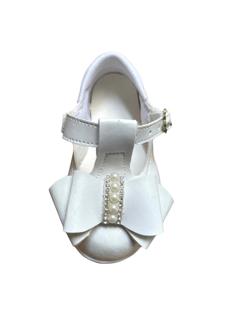 Sapato Bebe Laço Branco