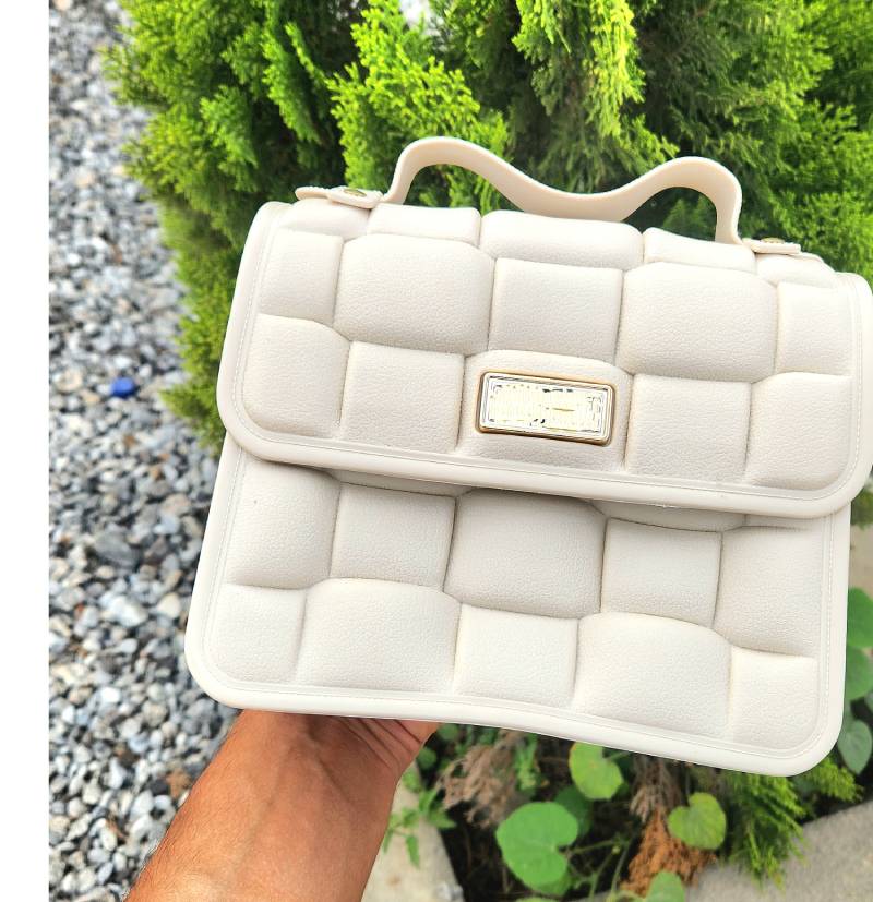 Bolsa Tiracolo Feminina Alça Transversal Regulável Rusty 3D Branca
